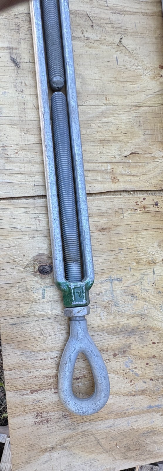 Green Pin Turnbuckle 1” x 24” Turnbuckle, eye-jaw end-fitting, 4.5 Ton load