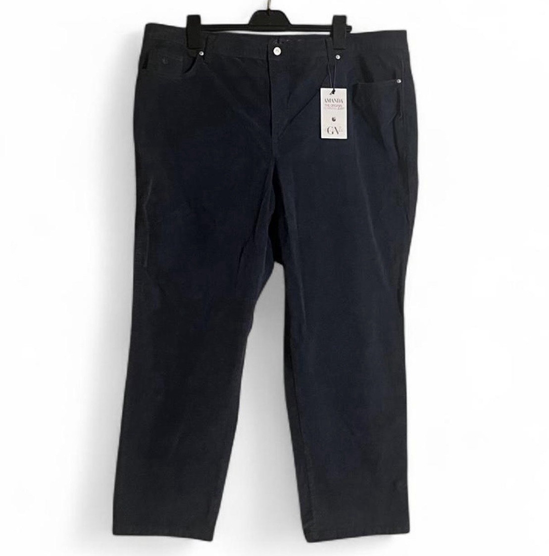 Gloria Vanderbilt Sz 24W Original Slimming Jeans Gray Corduroy High Rise