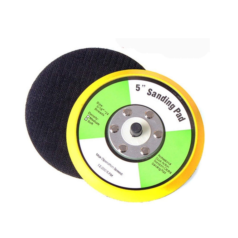 5" Backing Pad Hook and Loop Backing Plate 5/16"-24 Thread DA Air Random Orbi...