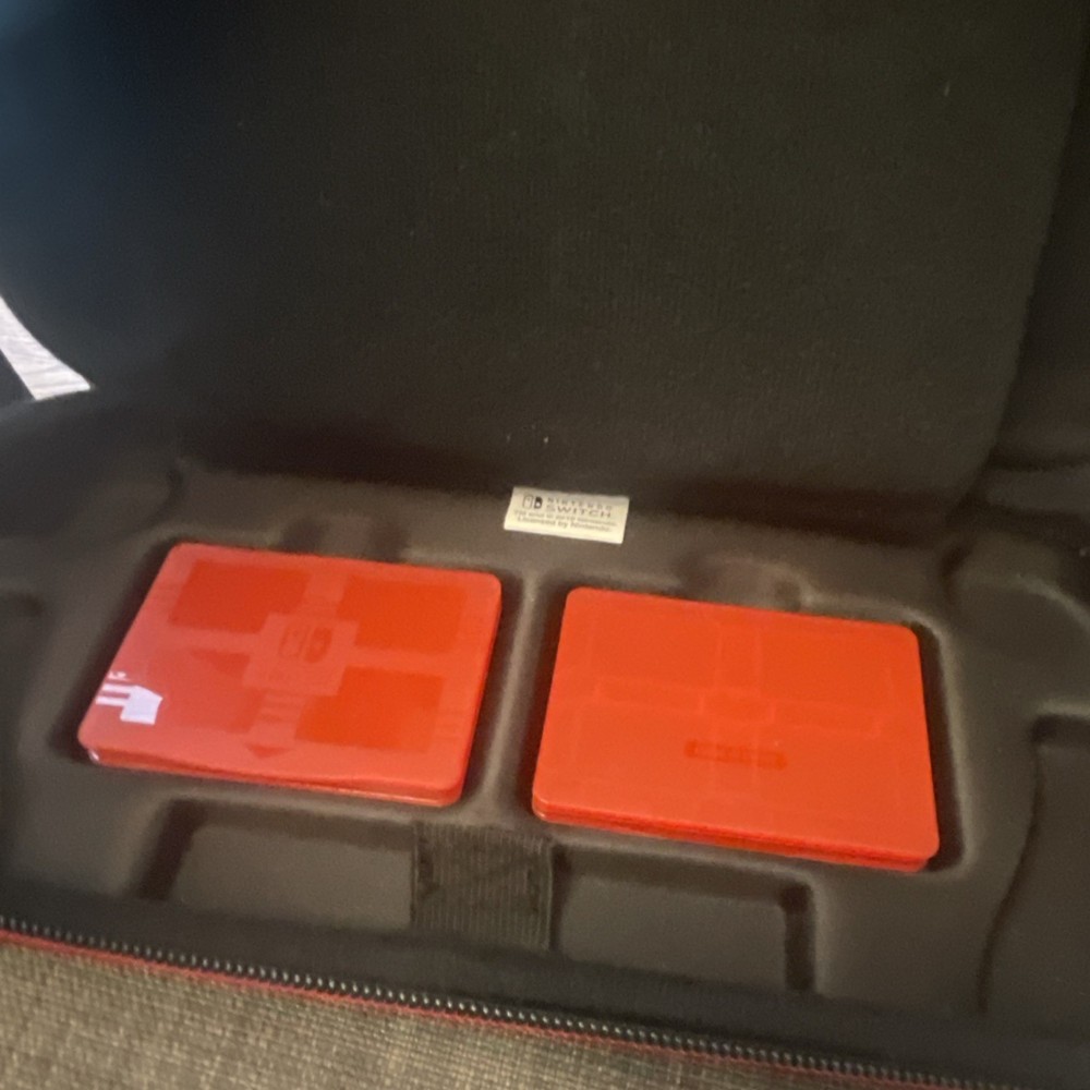 Nintendo Hard Shell Carrying Case Black Red for Switch Console & Games
