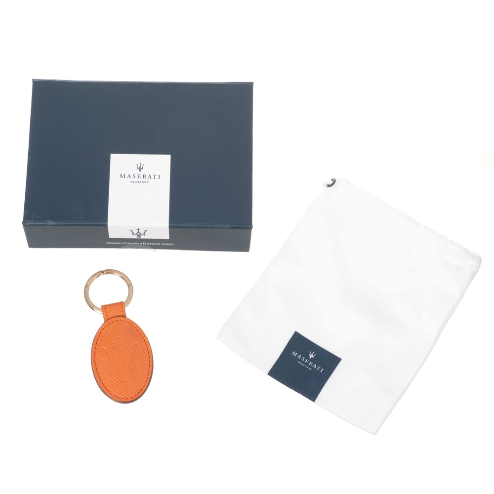 Keyring Leather Orange