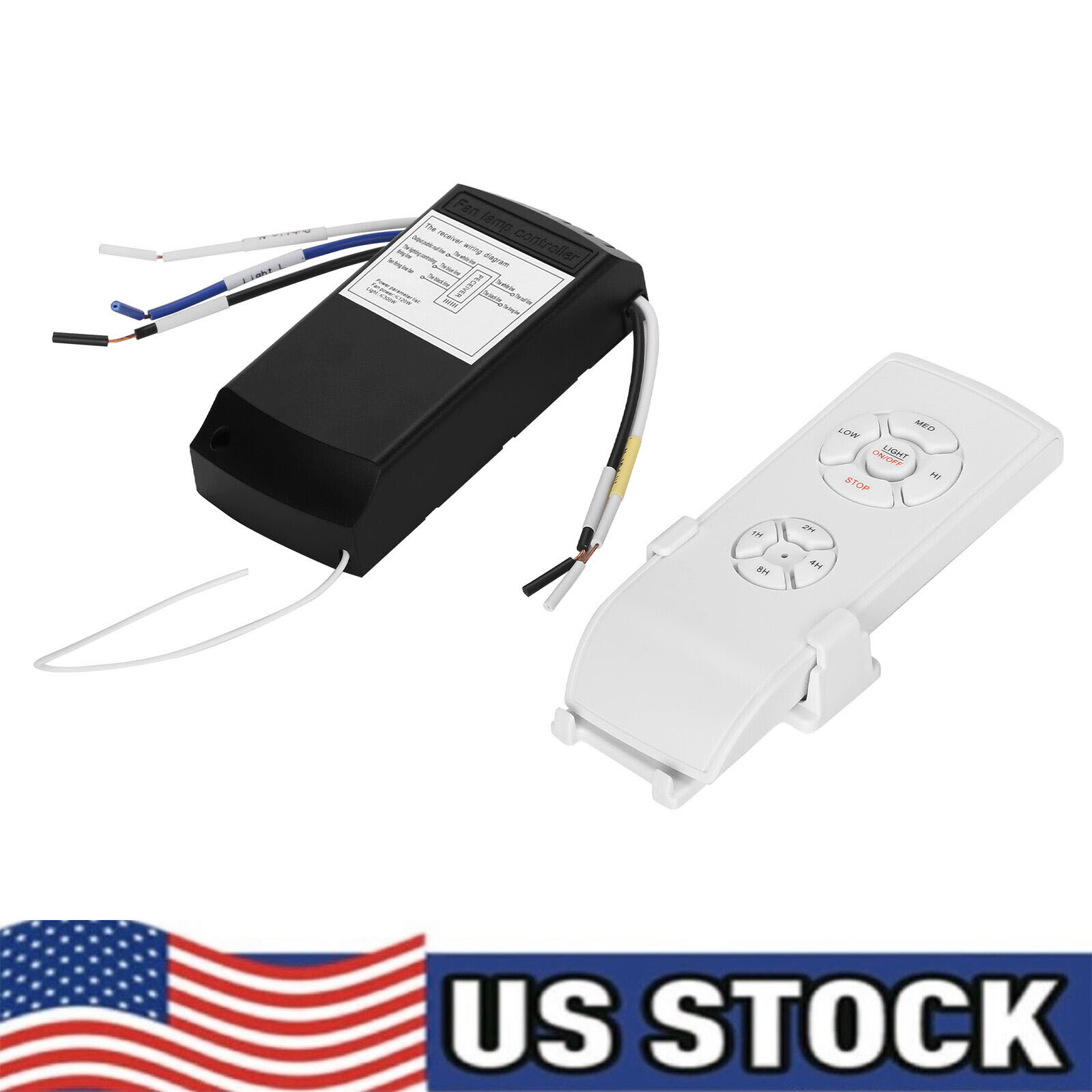 Universal Ceiling Fan Lamp Light Remote Control Receiver Kit Timing Wireless 15M