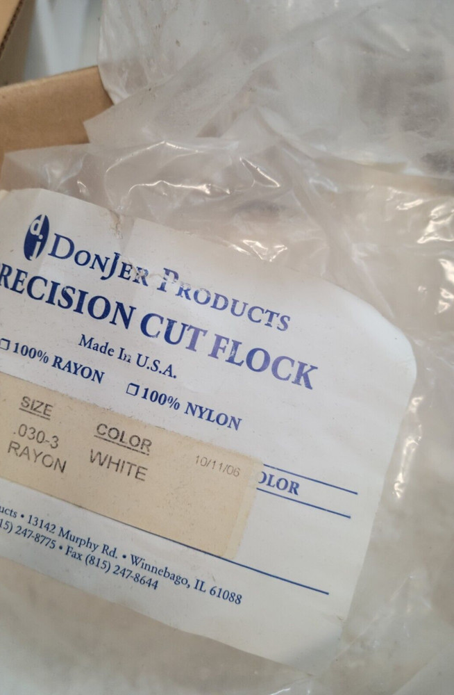 Donjer Flocking Fiber,  White Rayon 16 oz
