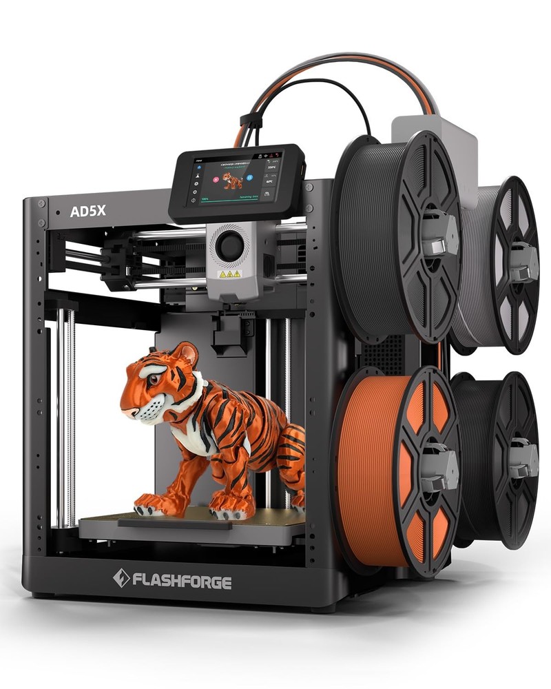 AD5X MultiColor 3D Printer, CoreXY 600mm/s HighSpeed, 1Click Auto Leveling, 3...