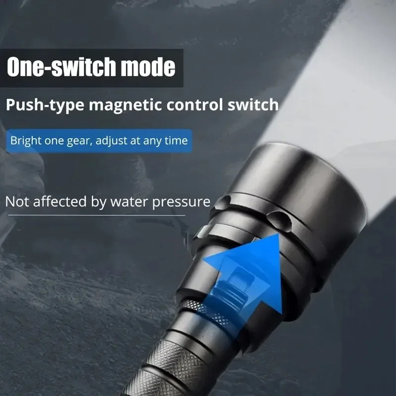 IPX8 Waterproof Professional Diving Flashlight Underwater Dive Torch Light US
