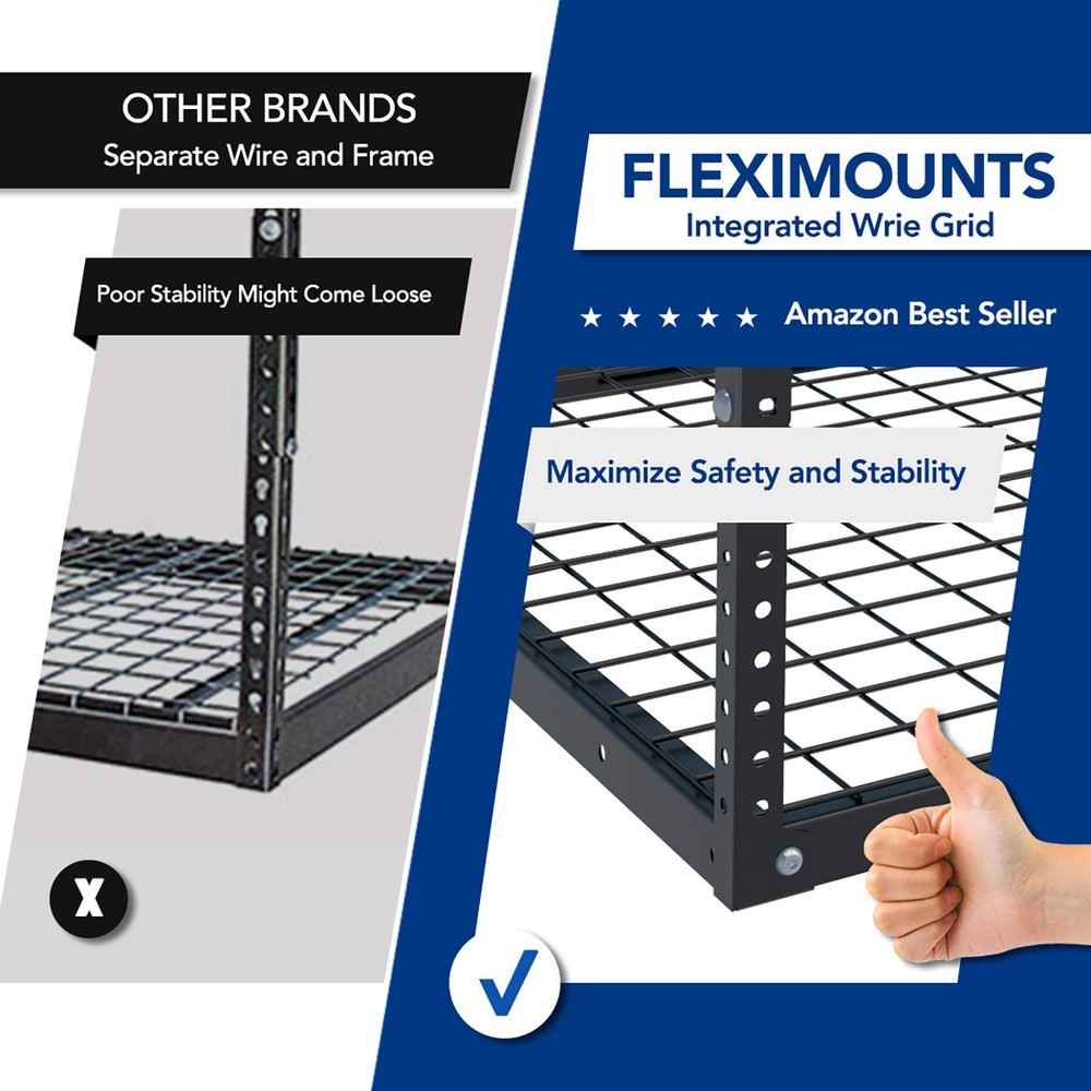 2x8 Garage Storage Rack, Adjustable Overhead Storage Organization System, Hea...