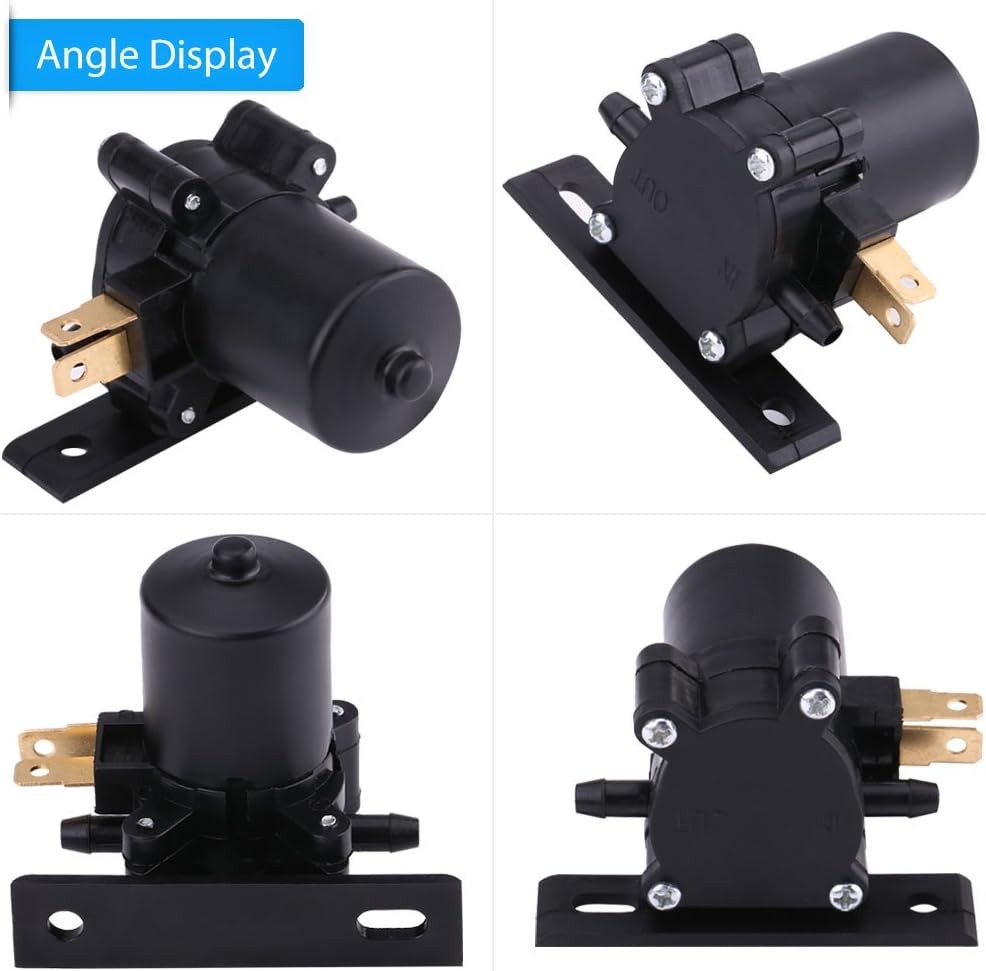 Windshield Washer Pump, 12V Windscreen Washer Pump Motor Universal Car Front Win