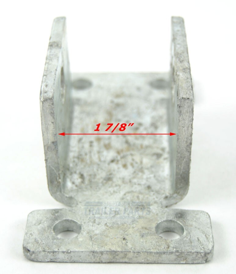 (Qty 2)- Boat Trailer Front Leaf Spring Hanger Bracket 4 Hole Galvanized Bolt On