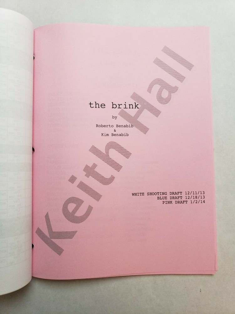 THE BRINK / Roberto Benabib 2014 Pilot Epsiode Script, JACK BLACK & TIM ROBBINS