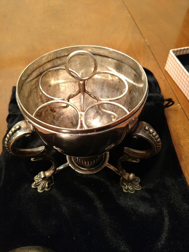 Antique Silver Plated Egg Server