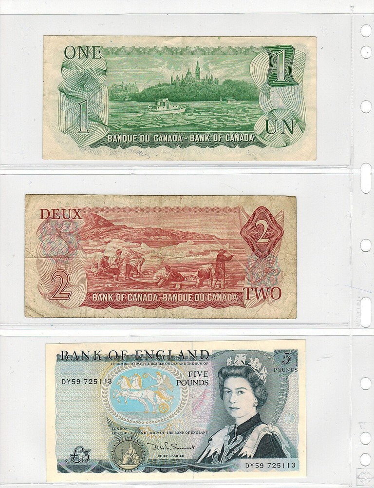 5 VARIO 3C Clear Pocket Pages for Stamp, Currency and Collecting - FREE SHIPPING