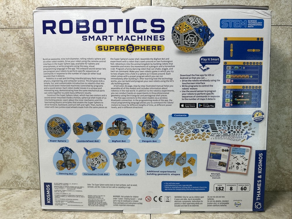 Thames & Kosmos Robotics: Smart Machines Super Sphere Stem Projects Complete