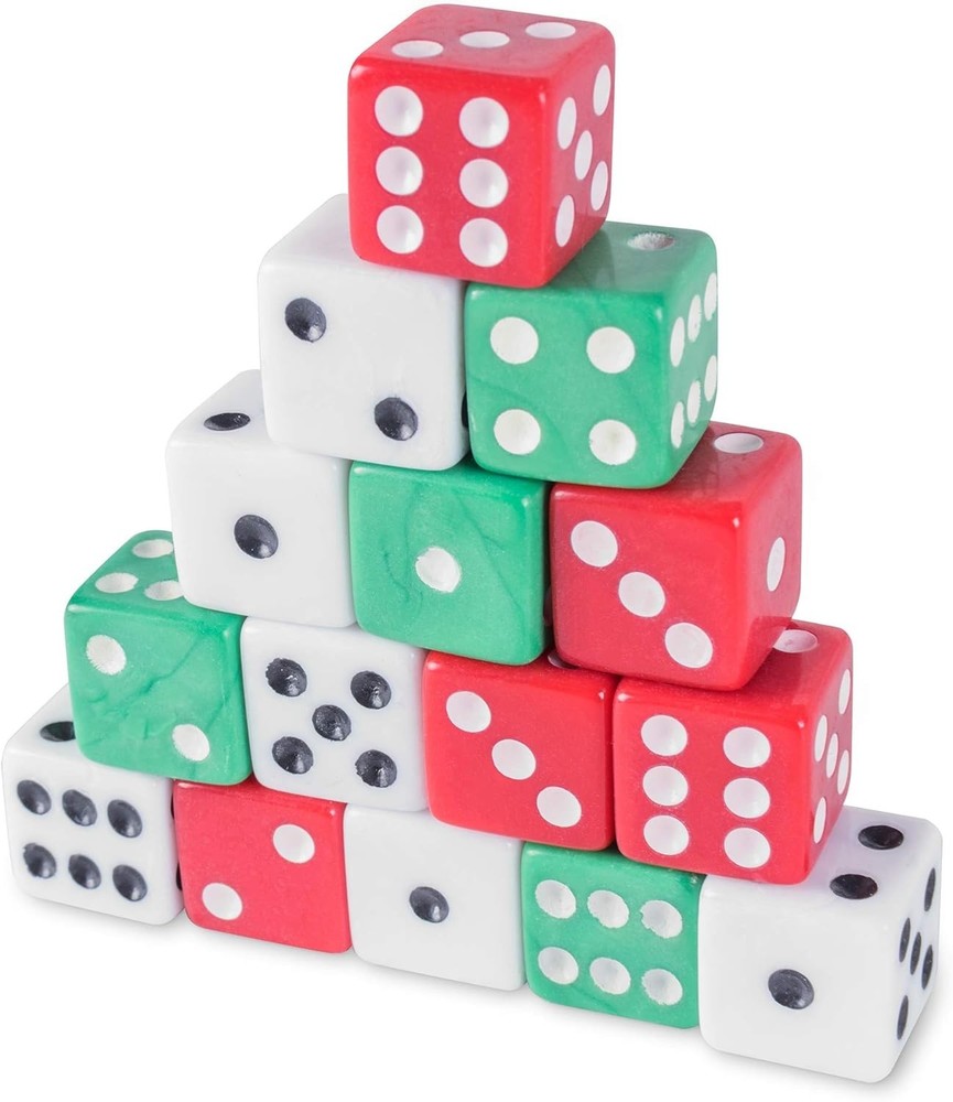 Standard 16mm Dice Multicolor 18pc