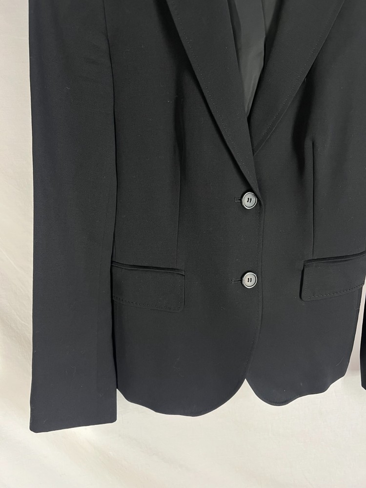 J. Crew Blazer Women’s Size 2 Two Button 100% Wool Jacket Lined Black
