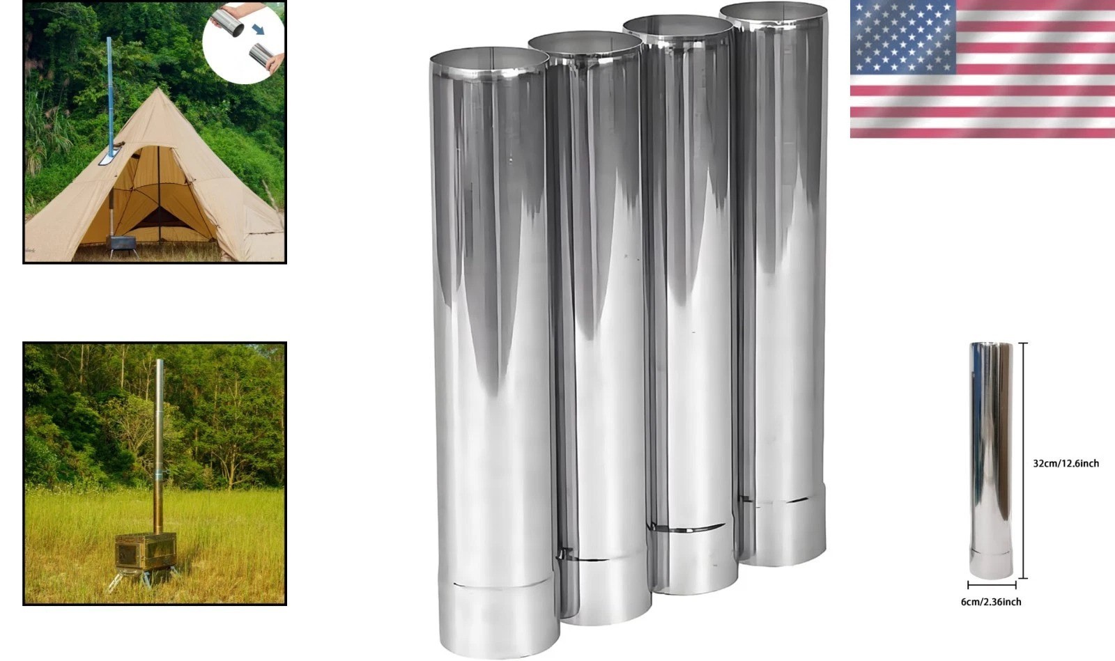 Durable Stove Pipe Stainless Steel Sections