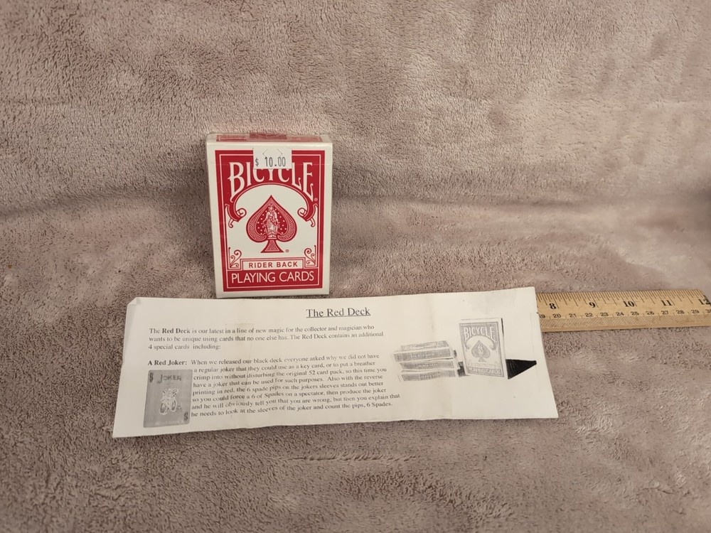 BICYCLE Red Faced Deck PLAYING CARDS POKER SIZE Magic Makers