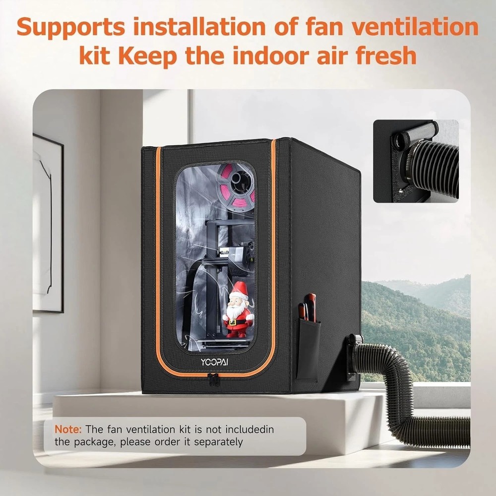 Fireproof 3D Printer Tent with LED Lighting - Upgrade Your Printing Experience