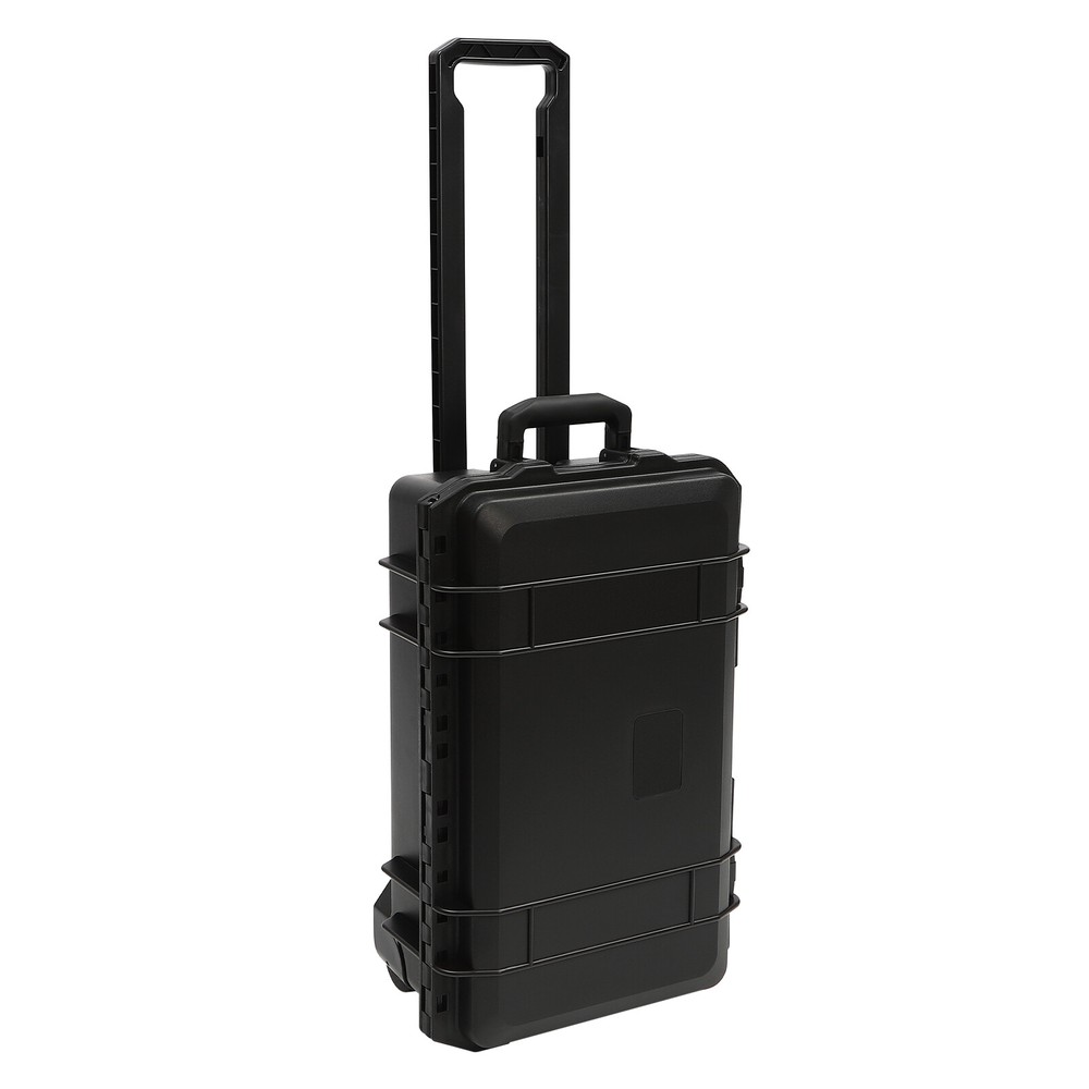 Rolling Transport Hard Case Waterproof Modern Camera Protective Equipment Black