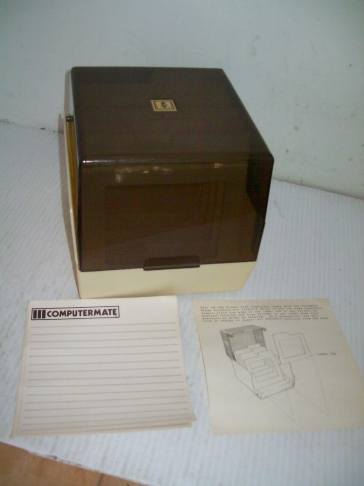 Vintage Computermate Computer Storage Floppy Disk Organizer CM-300 VGUC