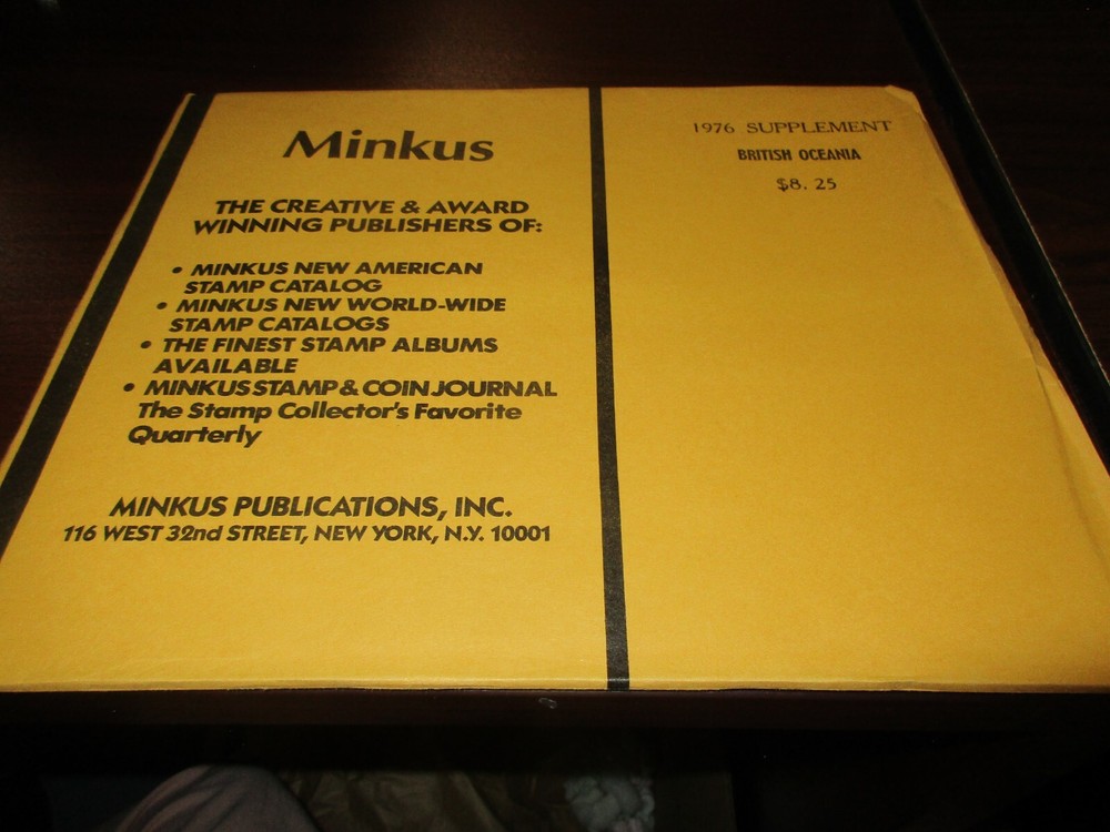 "MINKUS" 1976  SUPPLEMENT  BRITISH OCEANIA  W/FREE SHIPPING!!!