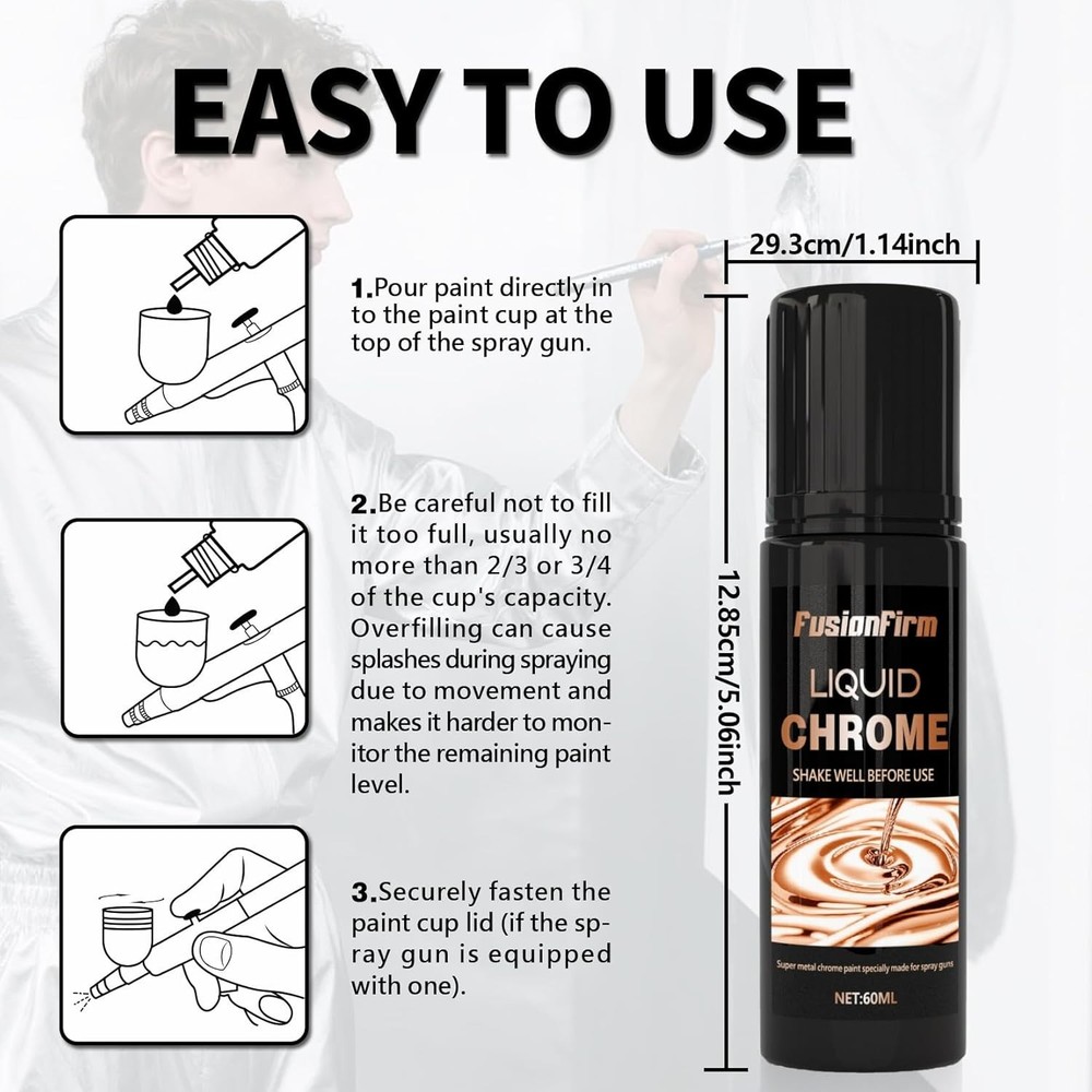 Rich High Gloss Copper Liquid Leaf Paint - Versatile 2 Fl Oz for Crafts & Decor
