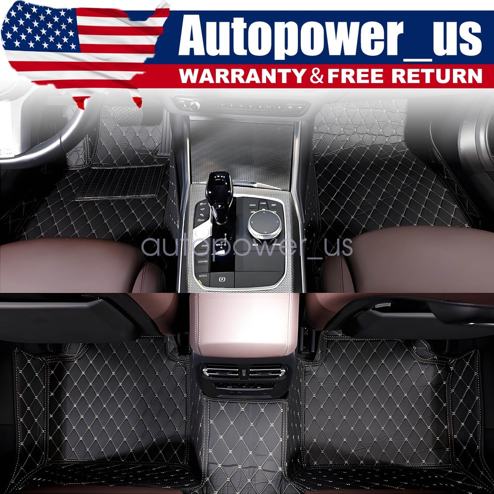 For 2014-2019 Cadillac CTS Microfiber Leather Floor Mats Liners All Surround