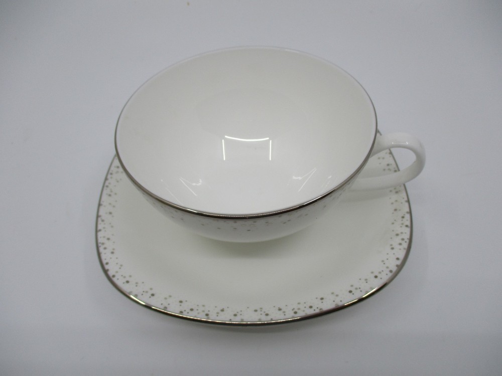 LENOX SILVER MIST CUP & SAUCER - 2 1/4" 0804F