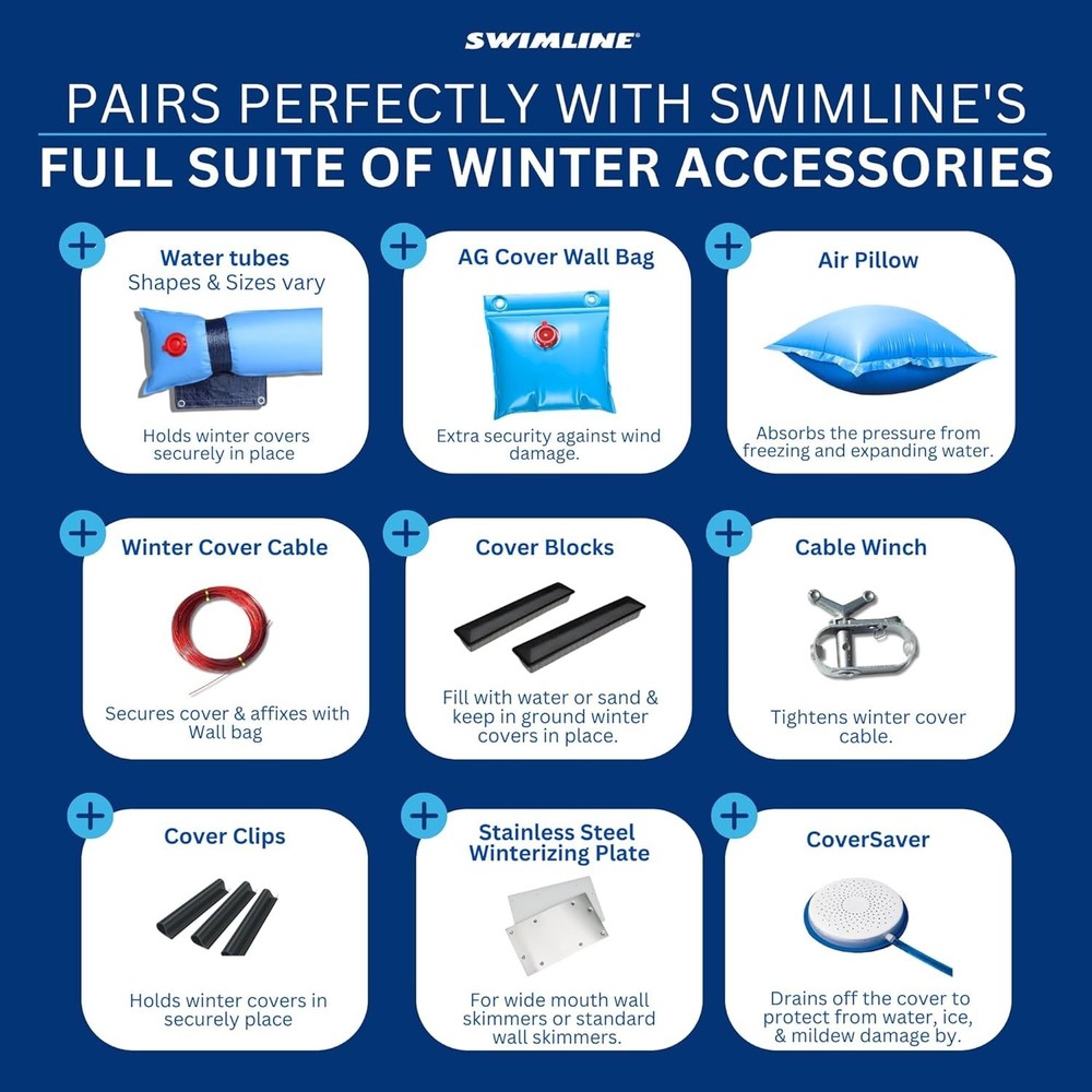 HYDROTOOLS Air Pillow For Above Ground Pools Cover Winterizing | 4 x 4 ft Cus...