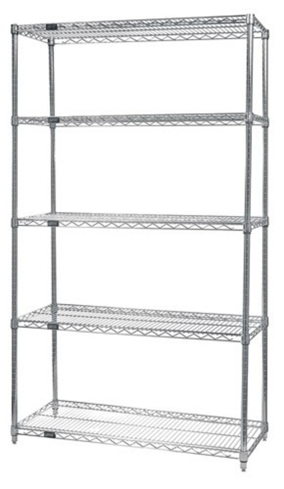 Quantum Storage Systems - Wr54-1854c-5 - Wire 5 Shelf Starter Kit Chrome 54in