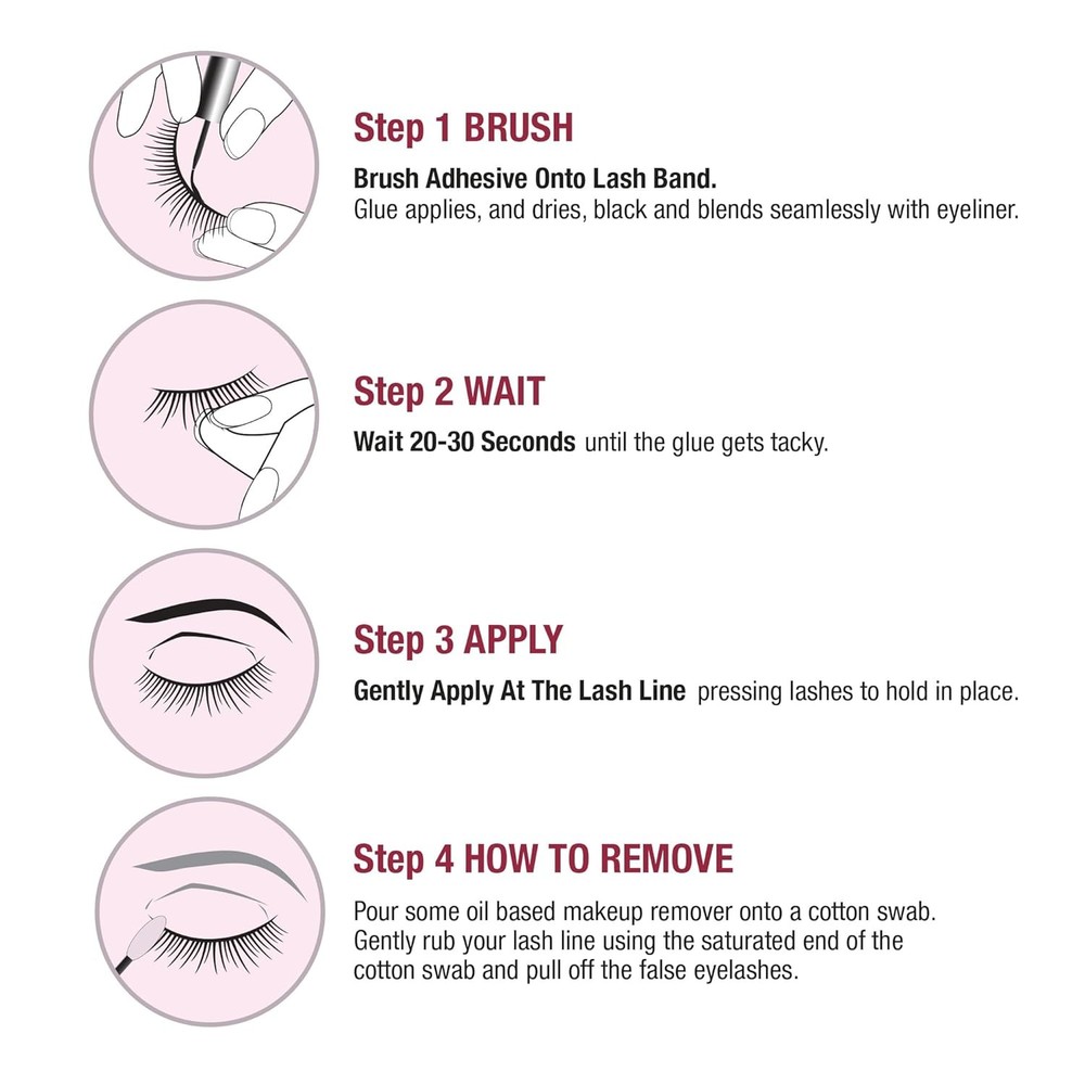 Waterproof Long-Lasting Strip Lash Glue with Brush Applicator