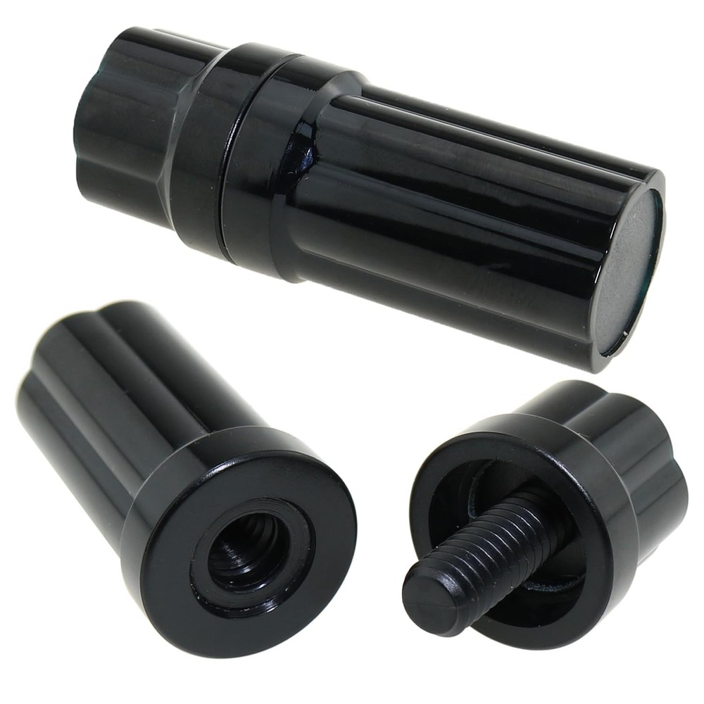 2 Sets Plastic Billiard Cue Joint Protector Black Billiard Cue Protector Used...