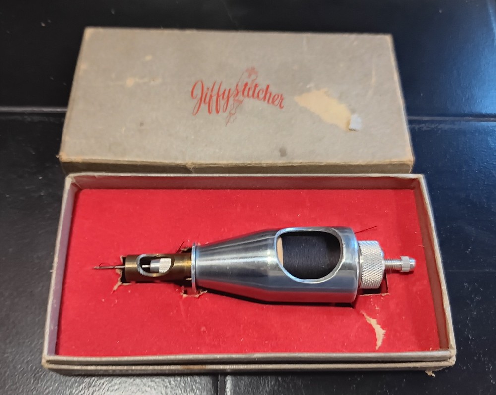 Vintage JIFFY - STITCHER SEWING CRAFT WITH BOX, SPOOL