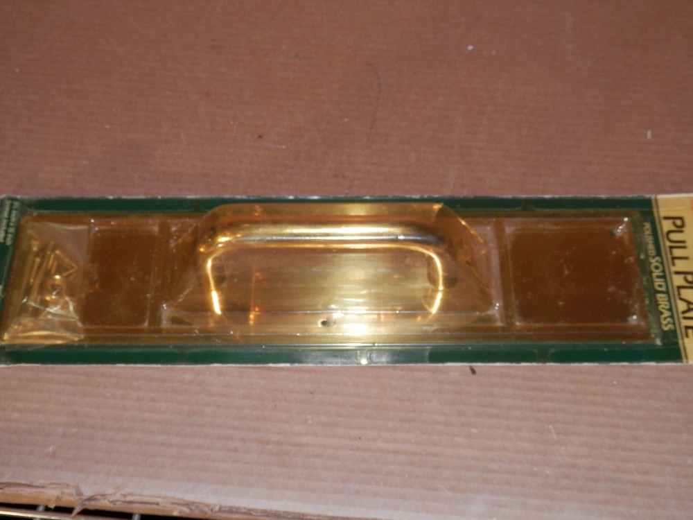 New Brainered polished Solid Brass Door Pull Plate door handle