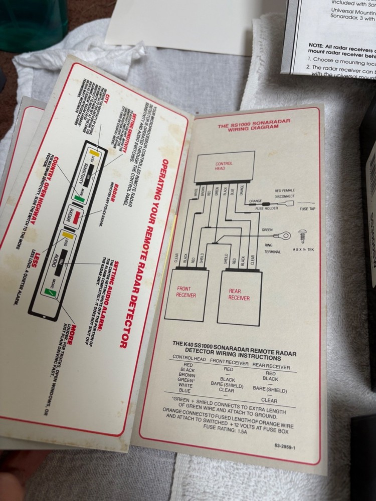 K40 Electronics Undetectable Radar Detector UN3000SW NEW