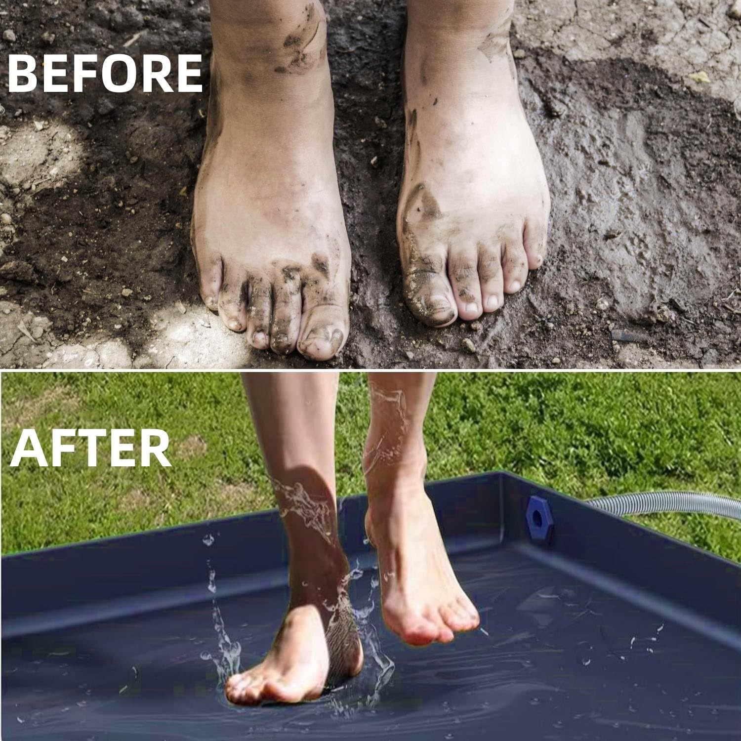 Portable Shower Pan for Indoor and Outdoor Shower Base Floor Outdoor Shower