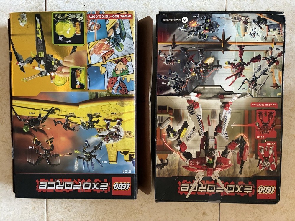 Lego BOXES ONLY Stealth Hunter Hikaru & Shadow Crawler Devastator Exo-Force