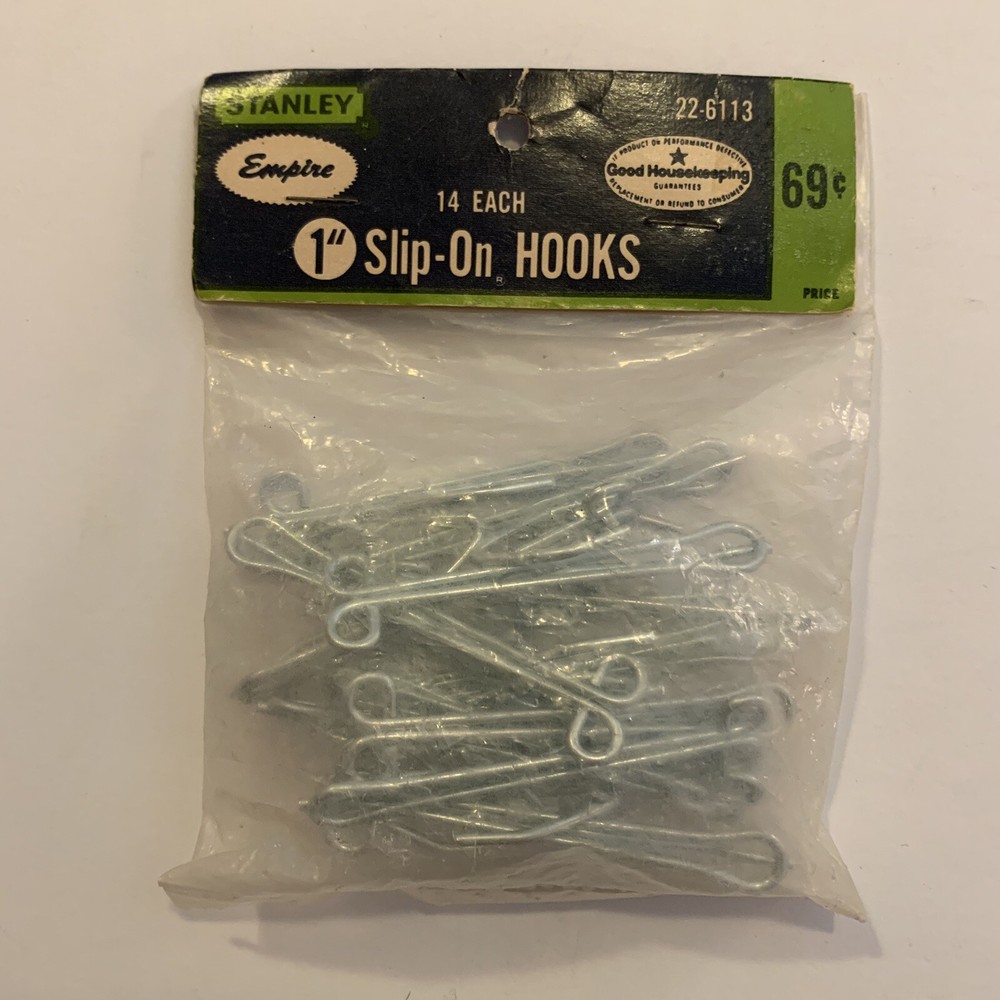 Vintage Drapery Slip On Hooks 1” Stanley Empire 14 Pc E23