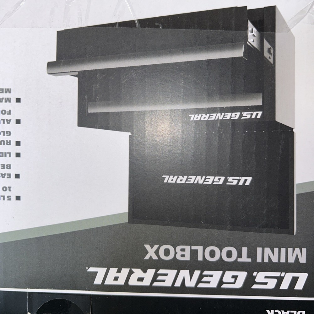 US GENERAL MINI TOOLBOX - Brand New, Unopened, Black