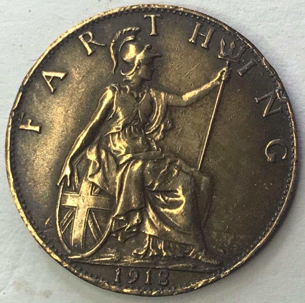 🇬🇧 GREAT BRITAIN - 1918 - 1 FARTHING