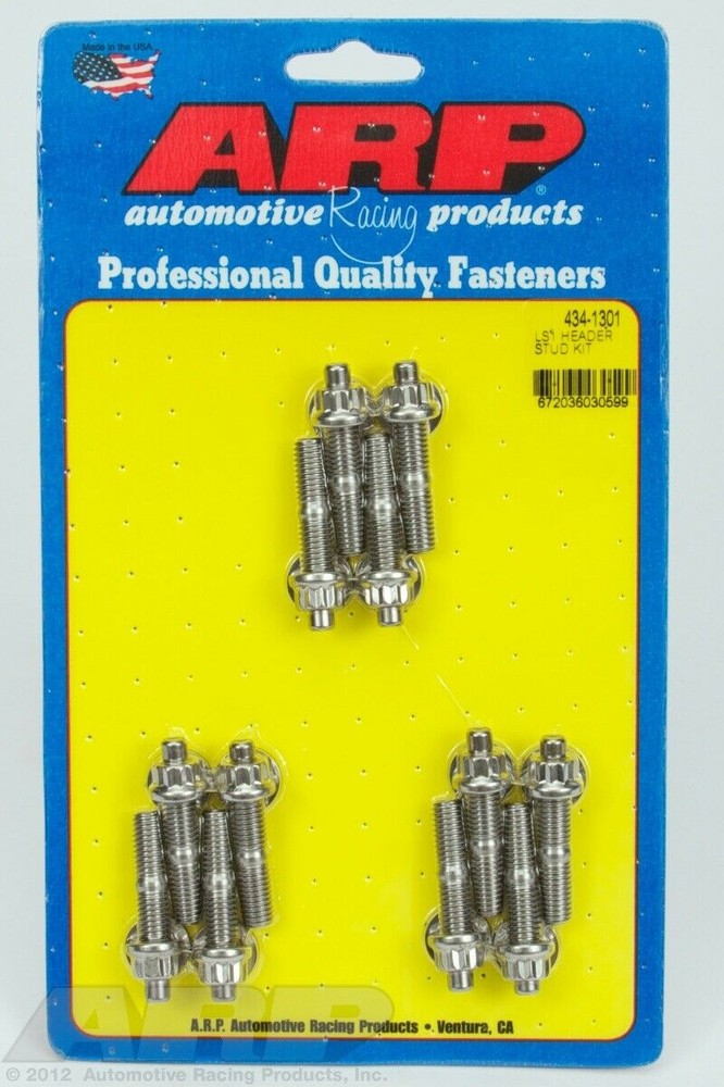 ARP 434-1301 Polished For Chevy LS1 header stud kit