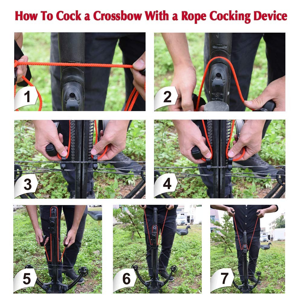 Crossbow Cocking Rope Cocking Device Crossbow String Puller Cocker Aid Cockin...