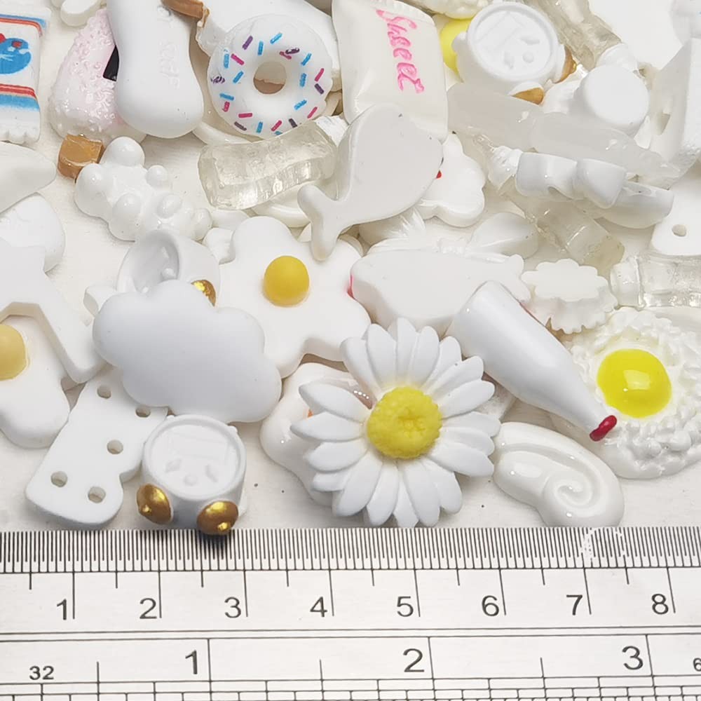 Chenkou Craft 50pcs Lots Mix Assorted White DIY size,