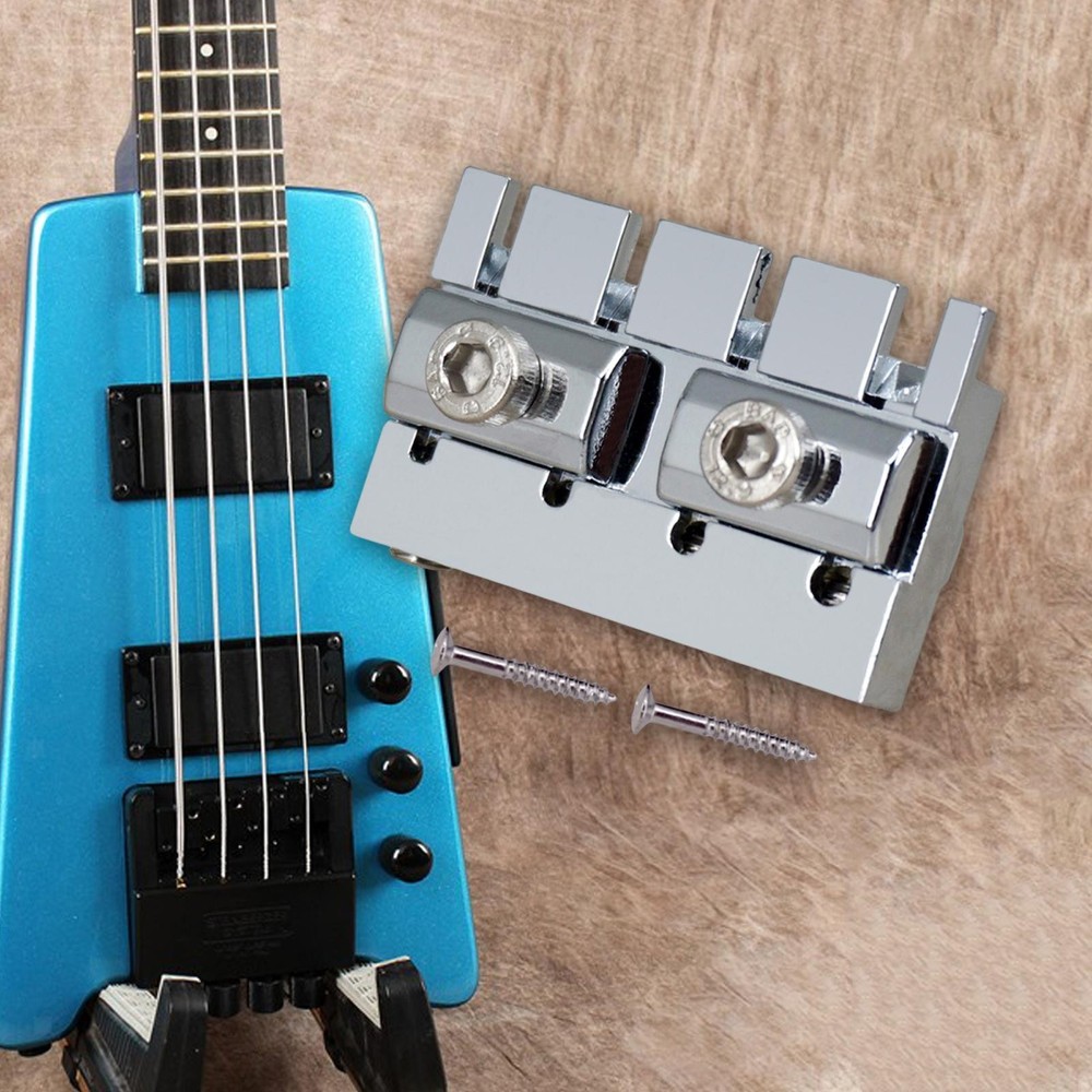 4 String Headless Guitar Locking Nut String Lock Bridge Nut