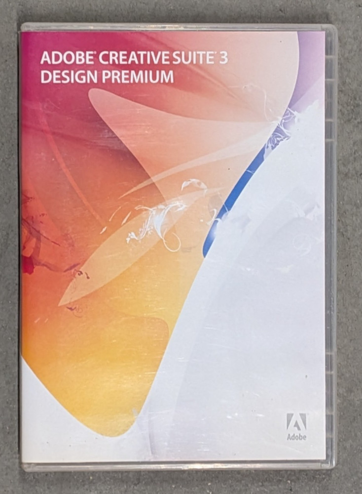 ADOBE CREATIVE SUITE 3 DESIGN PREMIUM Software *3-Disc DVD/CD-ROM w/ Serial Key*