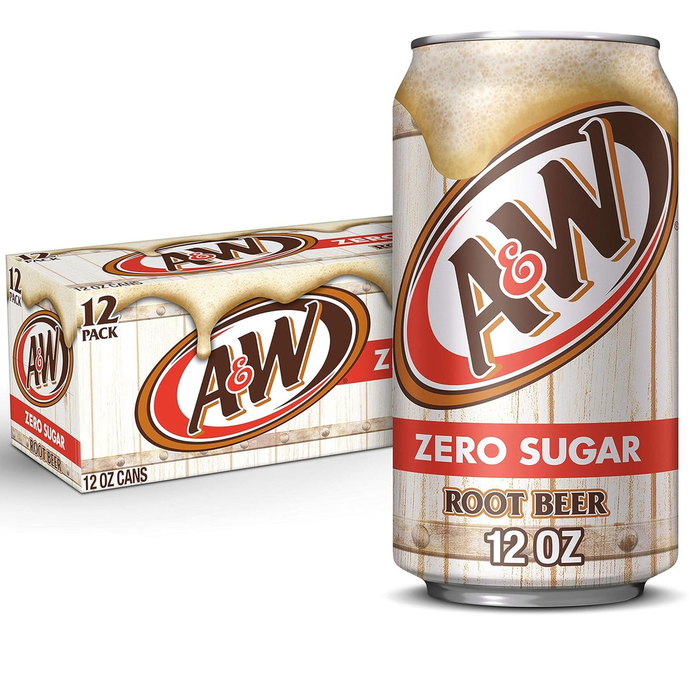 Zero Sugar Root Beer Soda, 12 Fl Oz Cans, 12 Pack