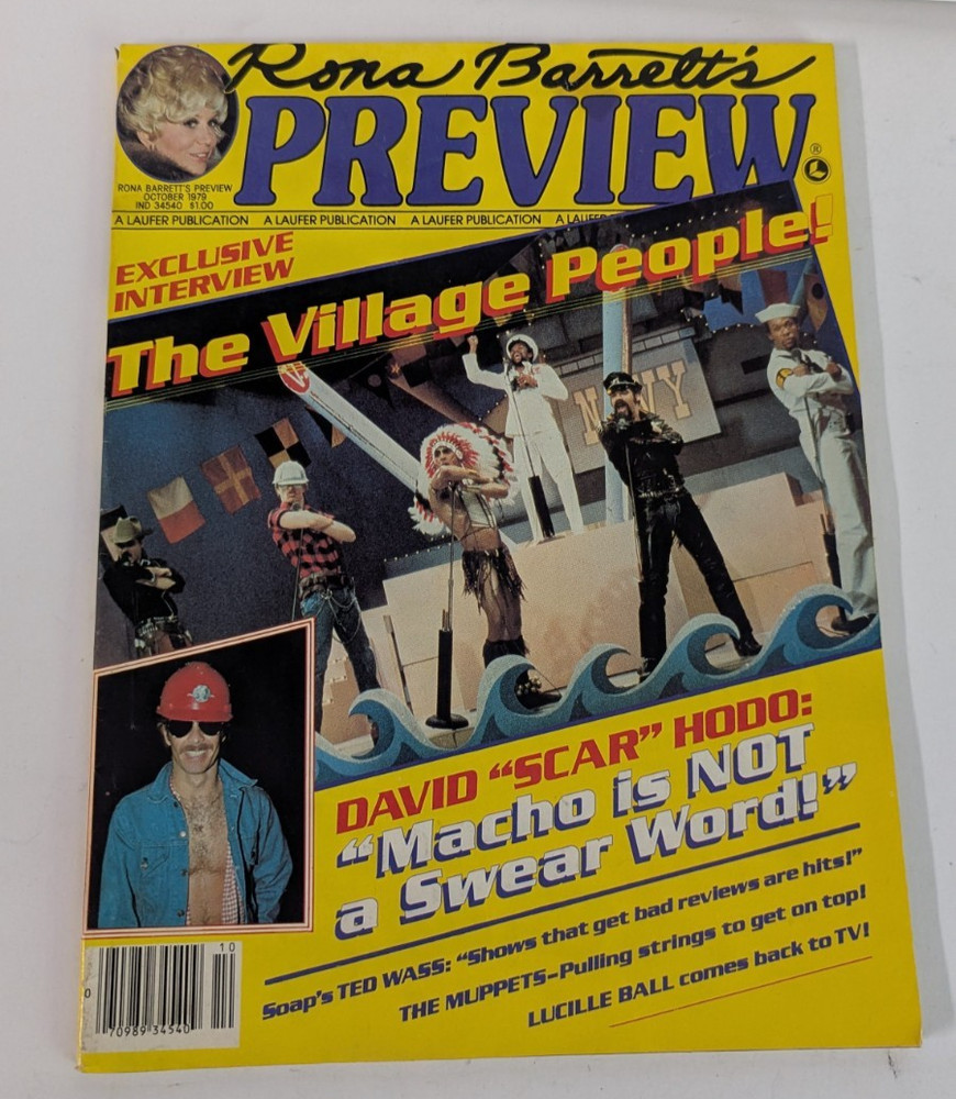 Oct. 1979 Rona Barrett's Preview The Village People Cover   COMPLETE