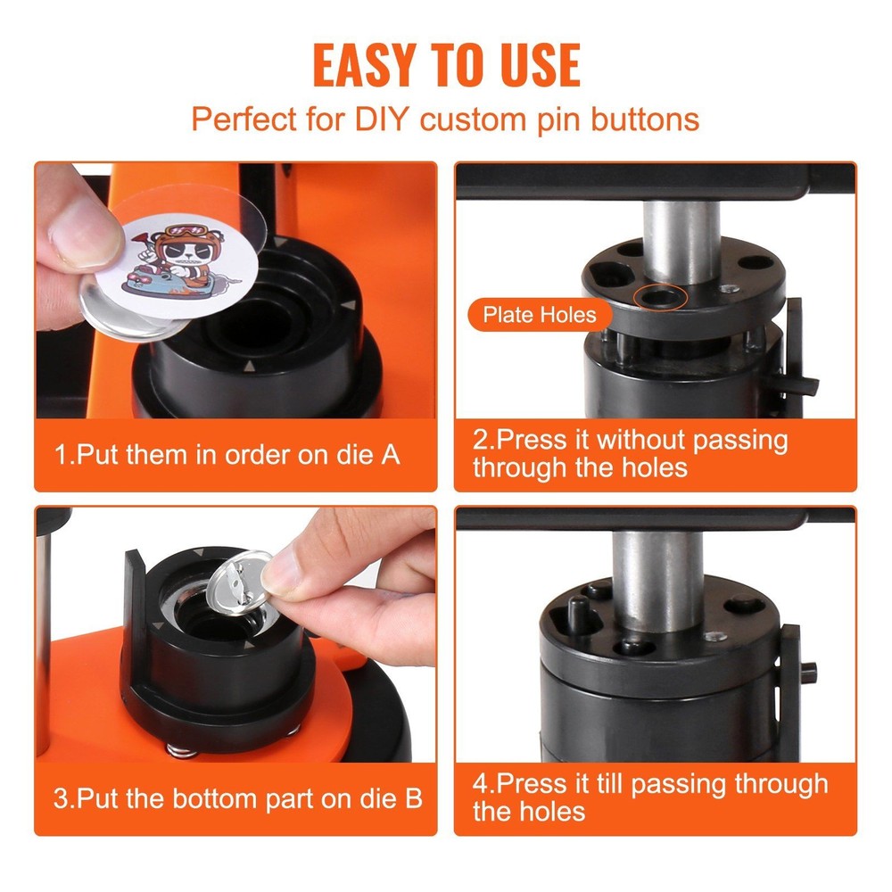 25mm Pin Maker Kit with Essential Tools, Panda Idea Book and Robust Handle