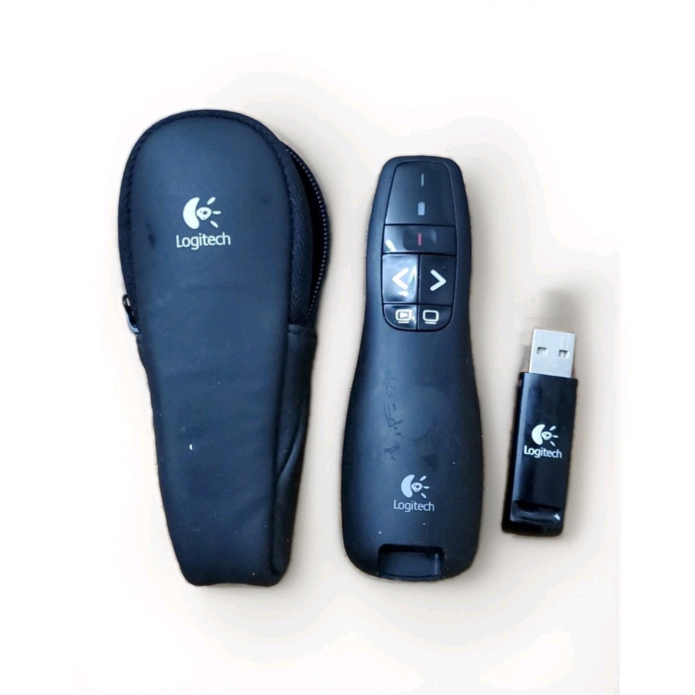Logitech R400 Wireless Presenter Remote w/ USB Receiver & Case Tested