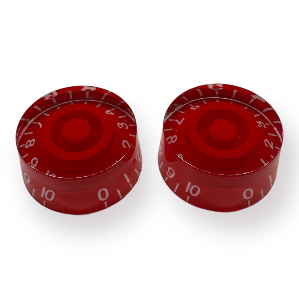 AxLabs Speed Knobs (Set of 2), Red, White Font