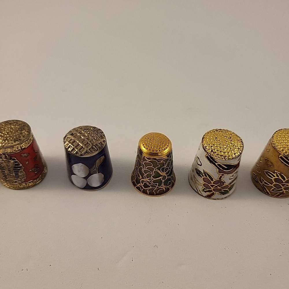 7 Vintage Decorative Thimbles